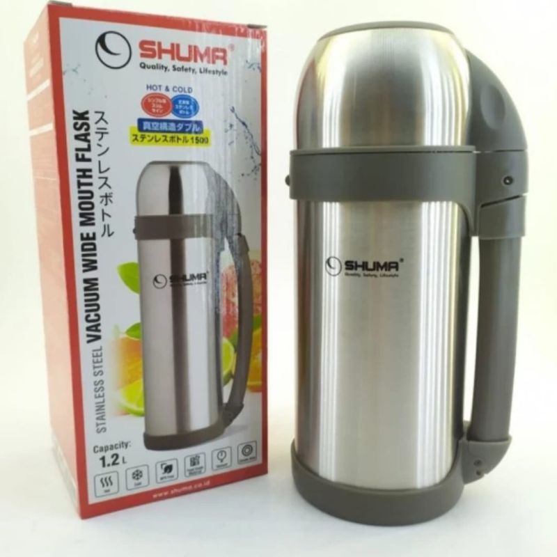 Shuma Vacuum Flask Termos Air - Stainless Steel - 1.5 Liter