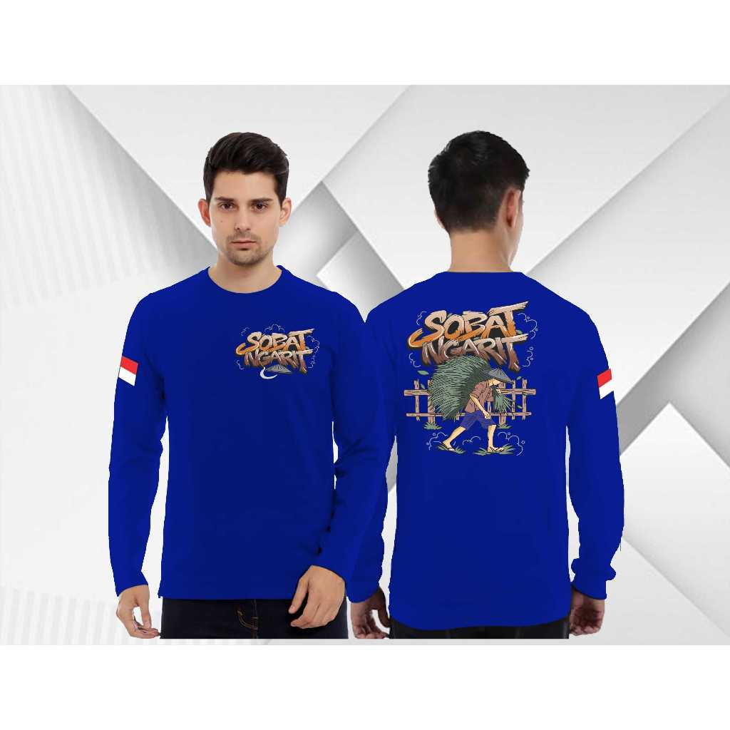 SOBAT NGARIT LENGAN PANJANG/T-SHIRT REGULAR BAJU PRIA DAN WANITA KAOS SOBAT NGARIT PADI