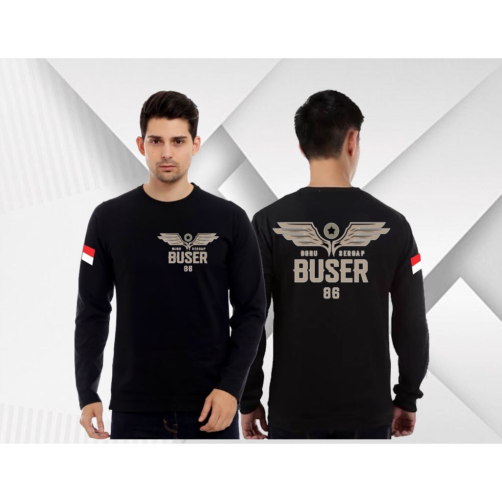BUSER LENGAN PANJANG/T-SHIRT REGULAR BAJU KAOS PRIA DAN WANITA