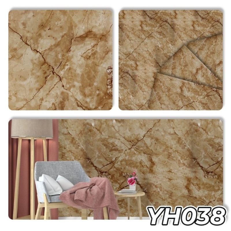 PAKET 10 LEMBAR Wallpaperfoam Marmer Dinding Vinyl Marble 30 x 60 cm 0,3cm / dinding vinyl / Lanta V