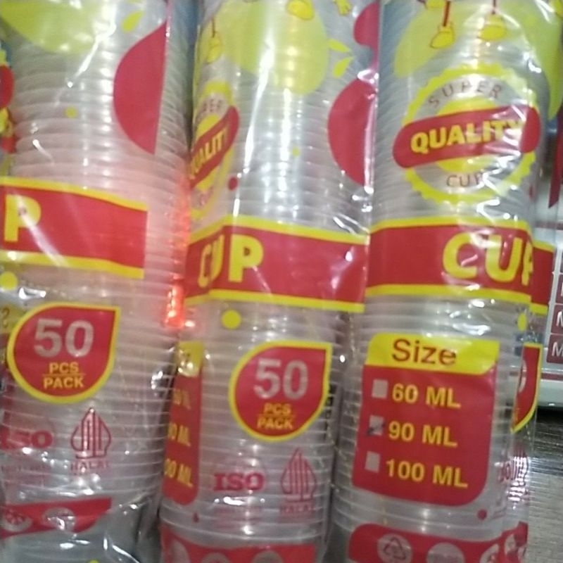 Cup jelly/cup puding ulir 1pack isi(50)pcs+tutup.