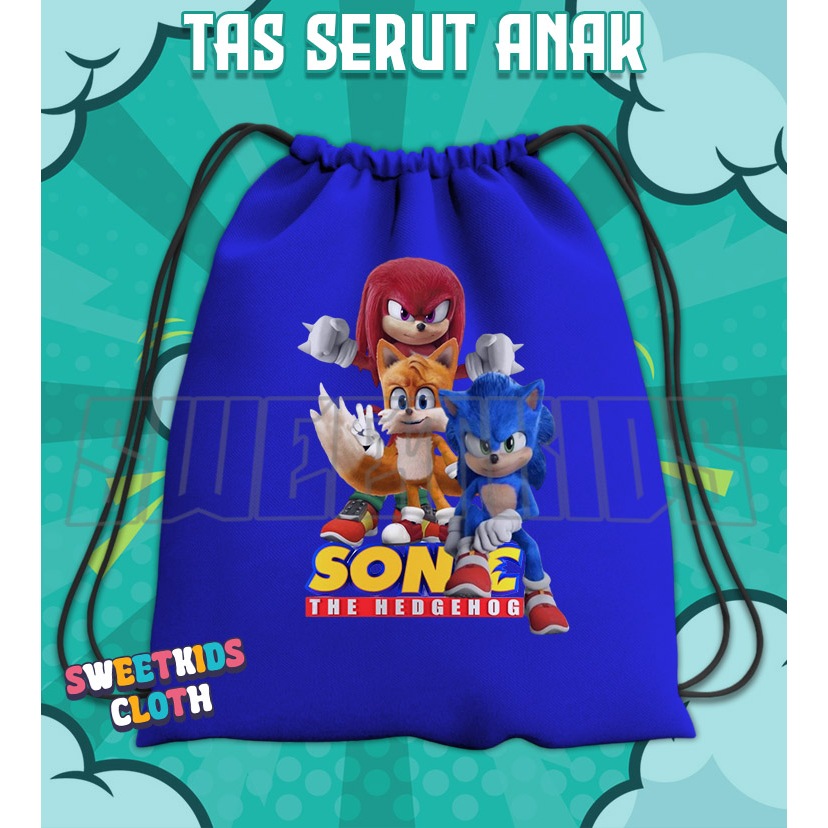 Tas Serut Anak Sonic The Hedgehog / Ransel Tas Serut Anak Sonic The Hedgehog
