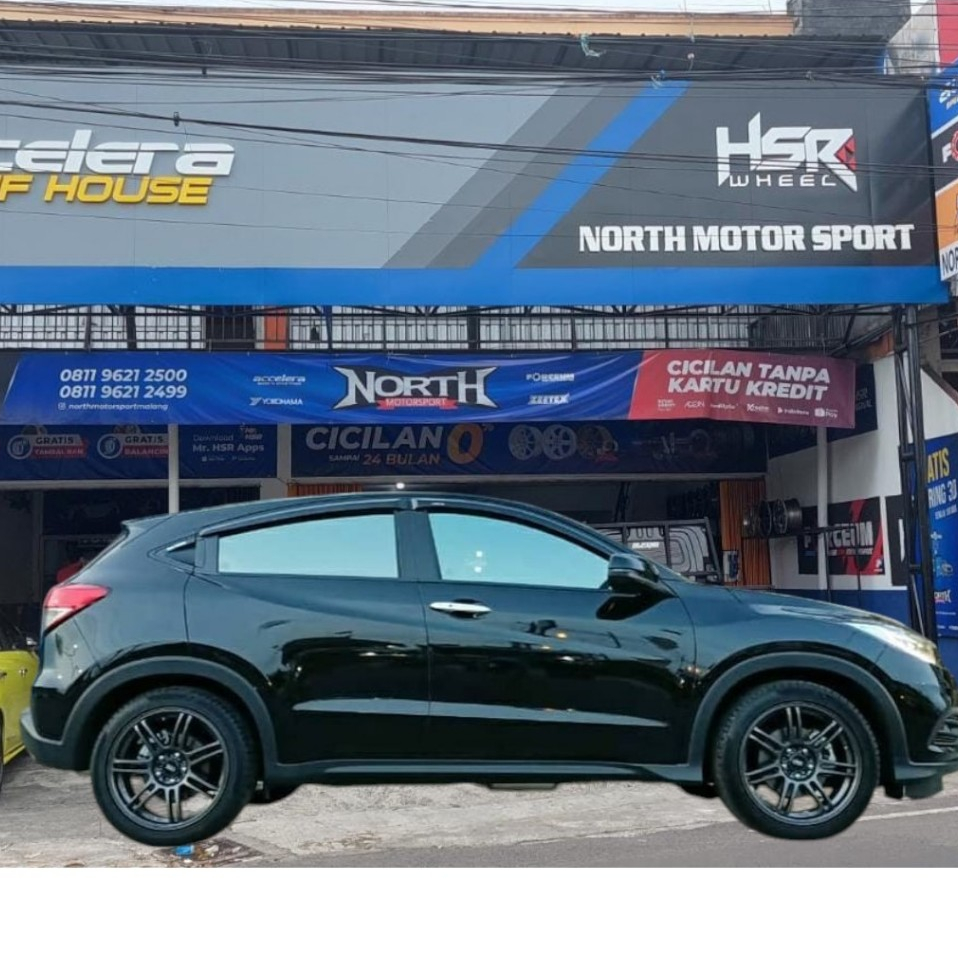 Velg mobil HrV ring 18 HSR BOON BOROKO matt gunmet cocok juga di BMW seri 3