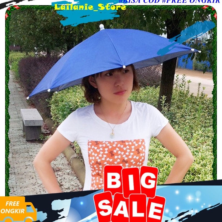 Promo Terbatas Payung Topi Kepala Anak Dewasa Payung Kepala Mini Besar Mancing Murah Jumbo Anti Huja