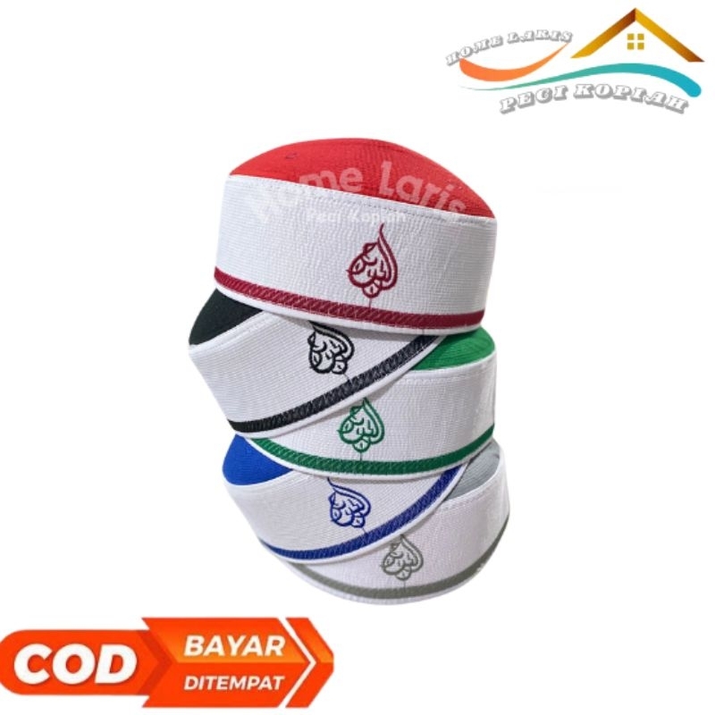 (COD) Peci Kopiah Putih Malaysia Lokal / Peci Kopiah Malaysia Kombinasi