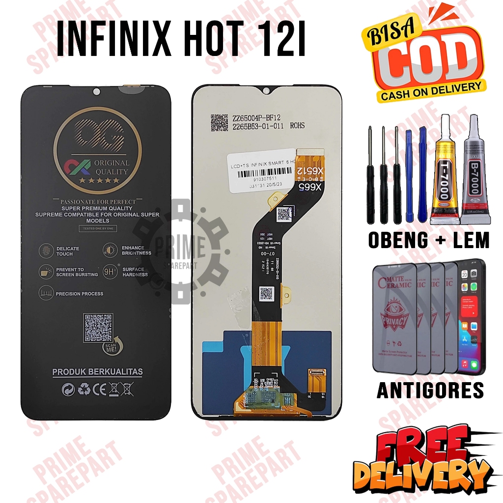 Lcd INFINIX HOT 12I Original Oem Lcd Touhcscreen INFINIX HOT 12I Fullset