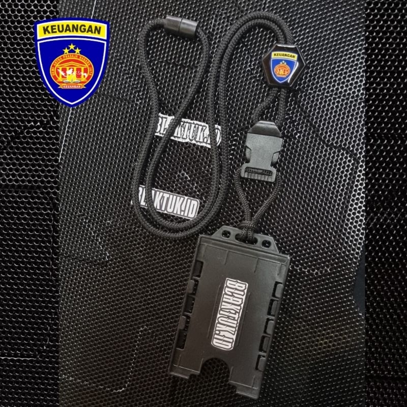 

Lanyard tactical holder id card Slide exagonal logo KEUANGAN POLRI