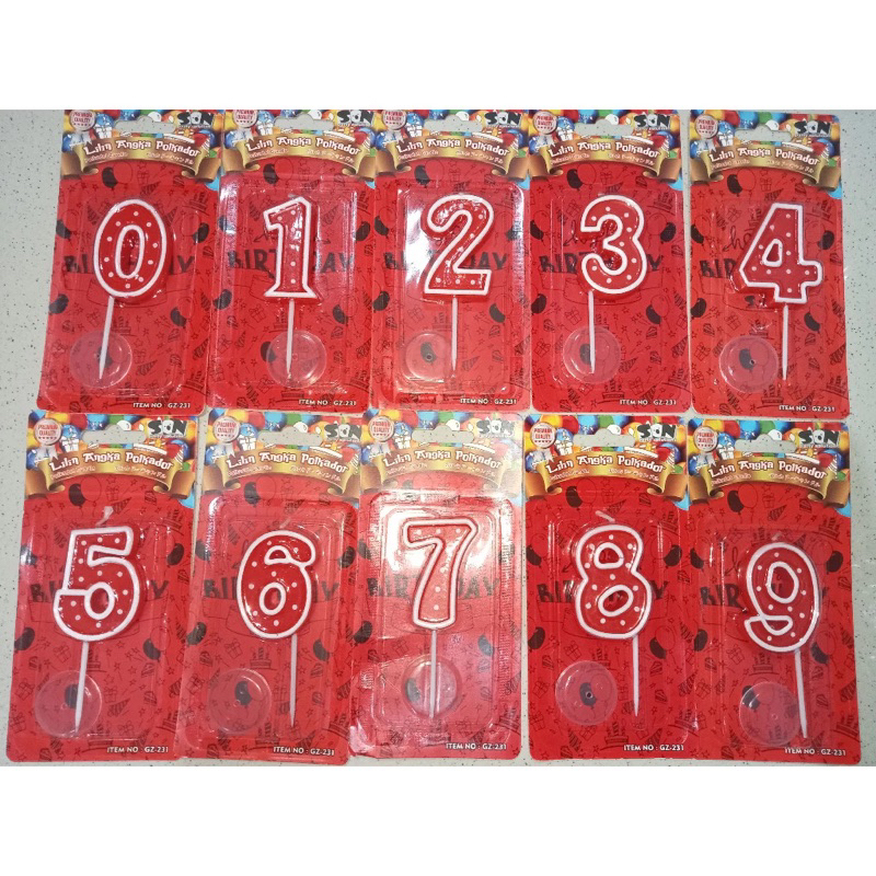 

LILIN ANGKA ULANG TAHUN POLKADOT NO 0123456789
