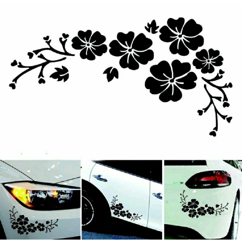 Stiker cute flowers Stiker bunga untuk mobil motor helm body mobil/motor/sepeda stiker cewe perempua