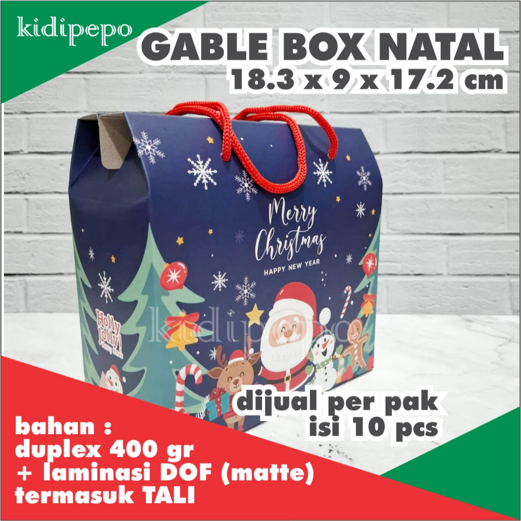 

DUS JINJING / GABLE BOX NATAL CHRISTMAS 2 JAR 18.3 x 9 x 17.2cm (ISI 10)