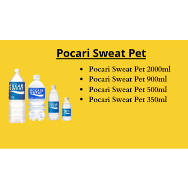 

POCARI SWEAT PET/MINUMAN ION TUBUH DENGAN BERBAGAI UKURAN/POCCARI
