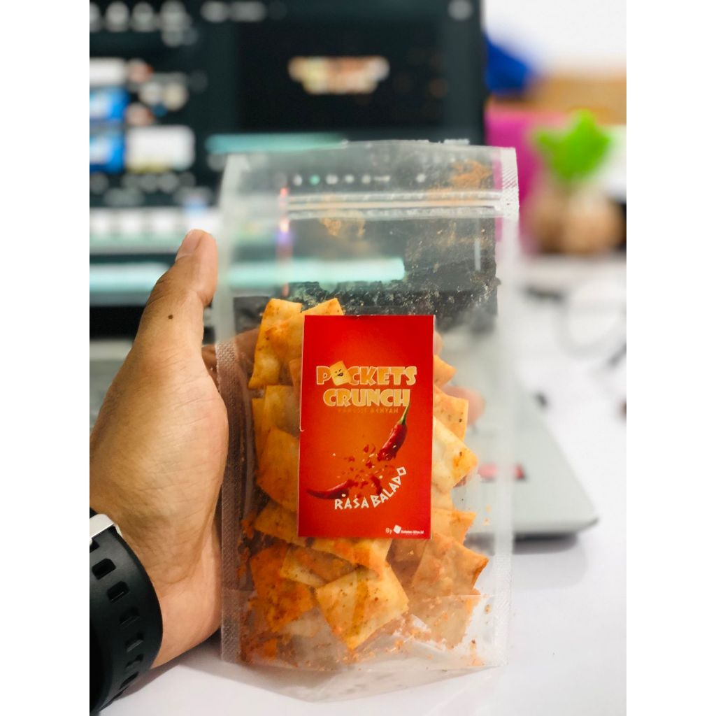 

[MURAH] 150 gr PANGSIT GURIH Dengan Rasa Balado Pedas Menggigit Pockets Crunch