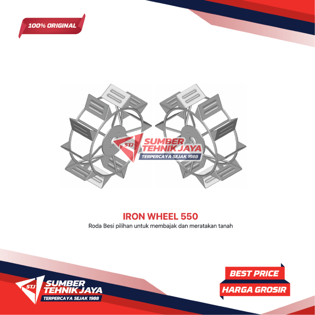 IRON WHEEL 550 roda besi untuk quick traktor cakar baja cultivator asli
