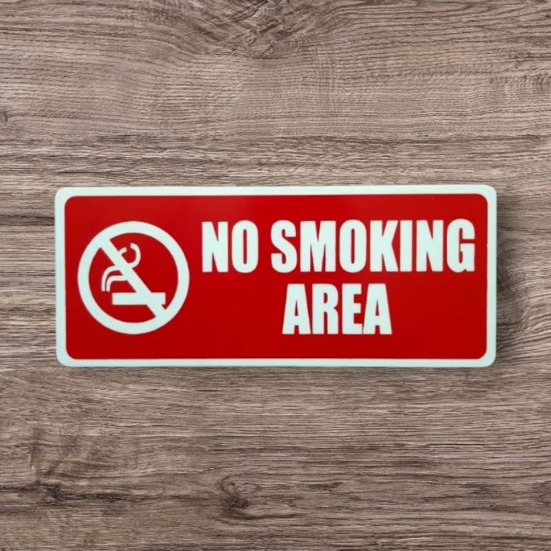 

Akrilik papan peringatan NO SMOKING 9×22cm