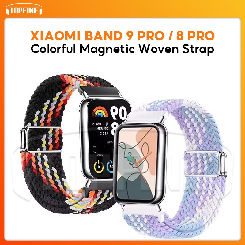 Strap Nylon Xiaomi Band 9 Pro / Mi Band 9 Pro / Tali Pengganti Xiaomi Mi Band 8 Pro Bahan Nilon Loop