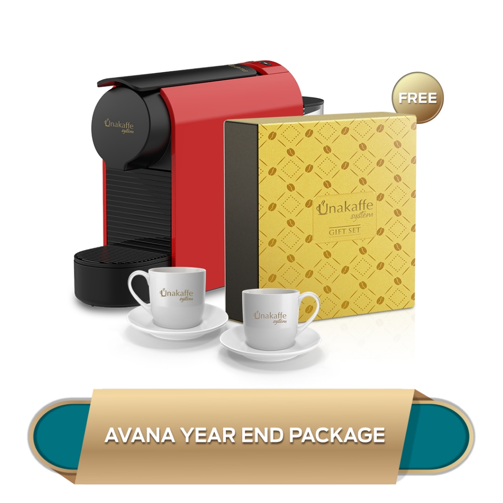 

Excelso Unakaffe Mesin Kopi Kapsul Ventura Avana Red Giftset Hampers