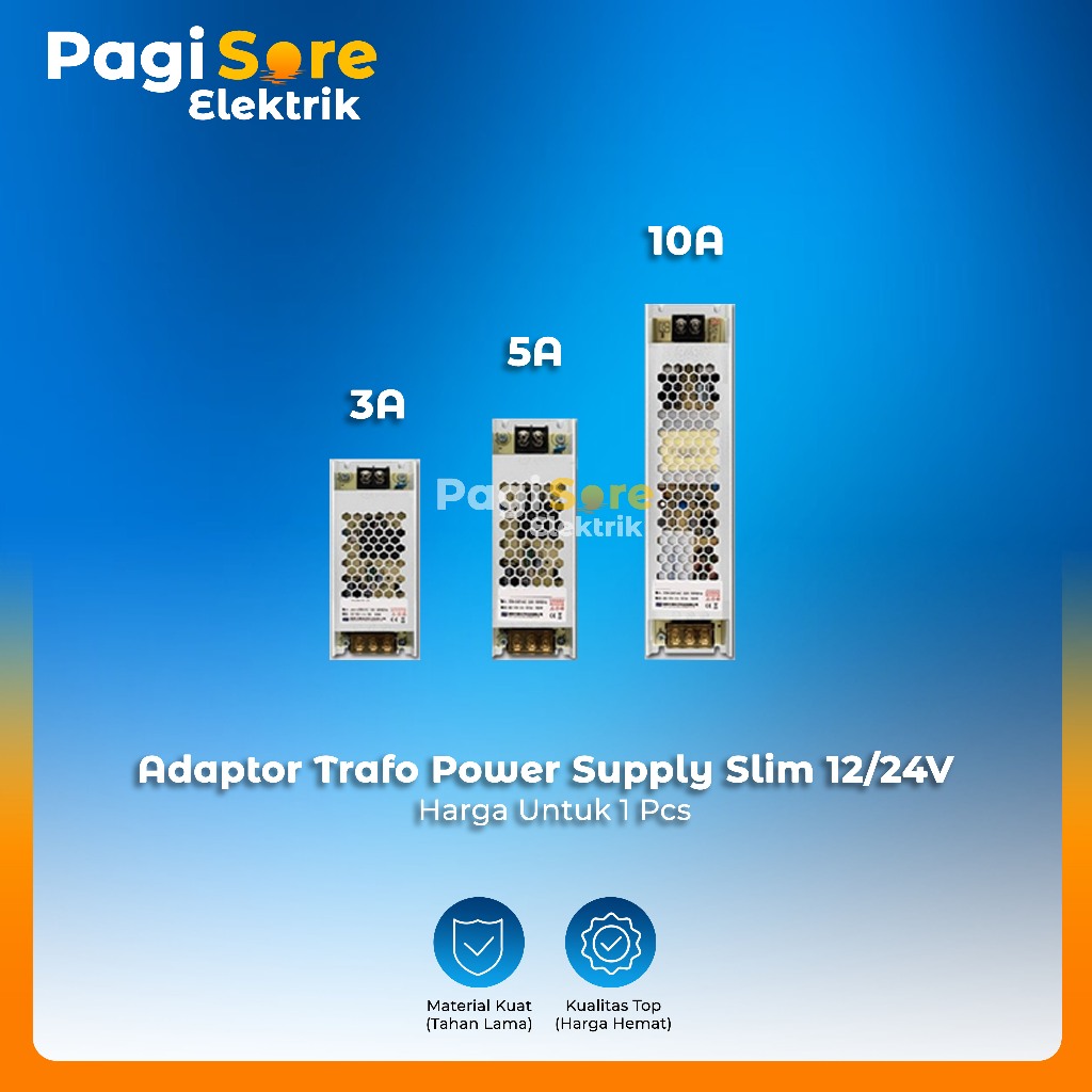 Adaptor Trafo Power Supply Slim 12V 24V 3A 5A 10A 12 Volt 3/5/10 A