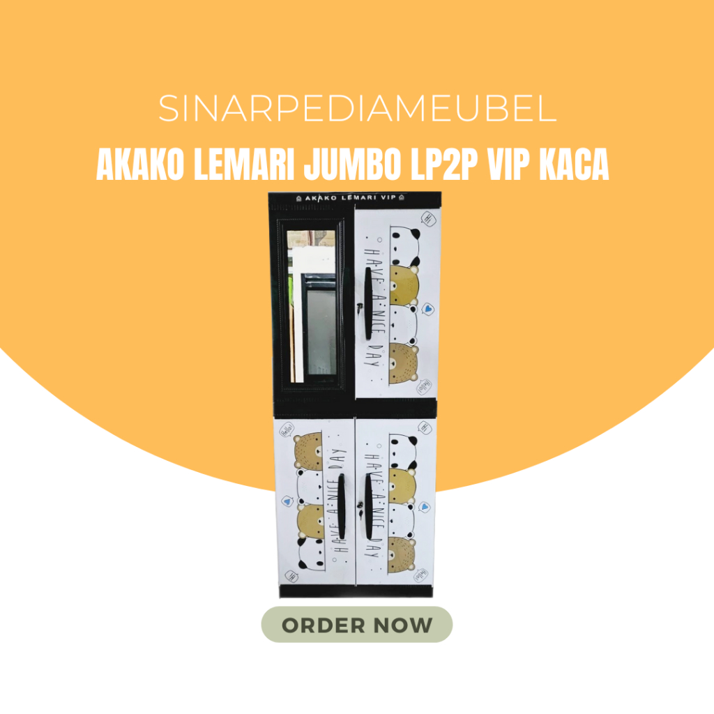 LEMARI PAKAIAN PLASTIK JUMBO AKAKO LEMARI SUSUN KUNCI
