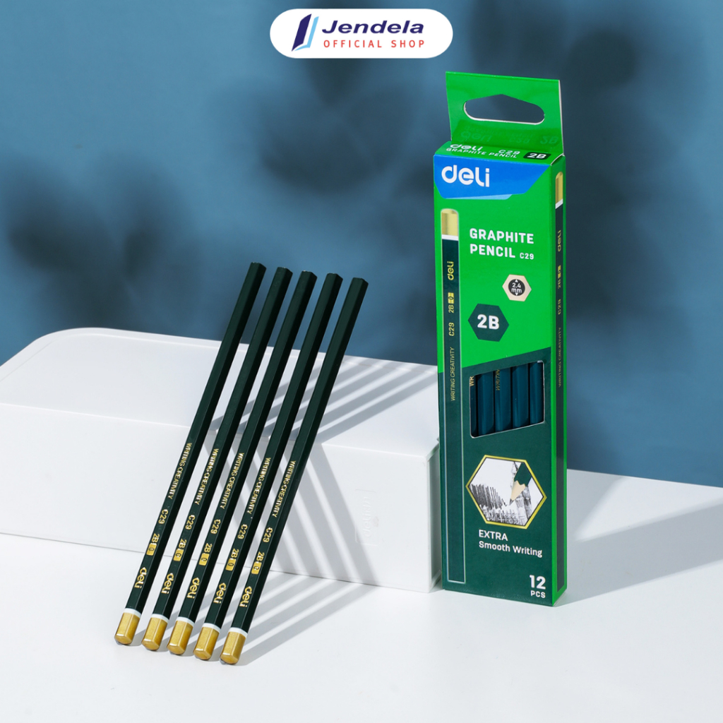 

Pensil 2B Deli Graphite Pencil 2B Isi 12 Nyaman Digenggam Pensil Untuk Ujian ATK EC29