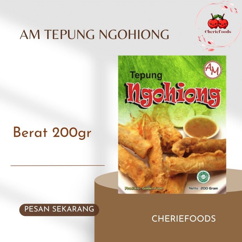 

Tepung Ngohiong AM 200gr/ Tepung serbaguna untuk makanan / Tepung instant sachet 200gr