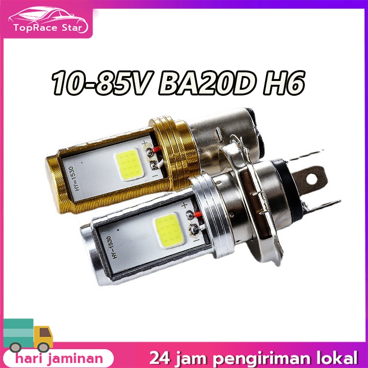 LAMPU LED DEPAN MOTOR  BA20D LED 2 SISI LAMPU UTAMA LED H6 LASER JAUH DEKAT PUTIHKUNING PLUS SENJA B