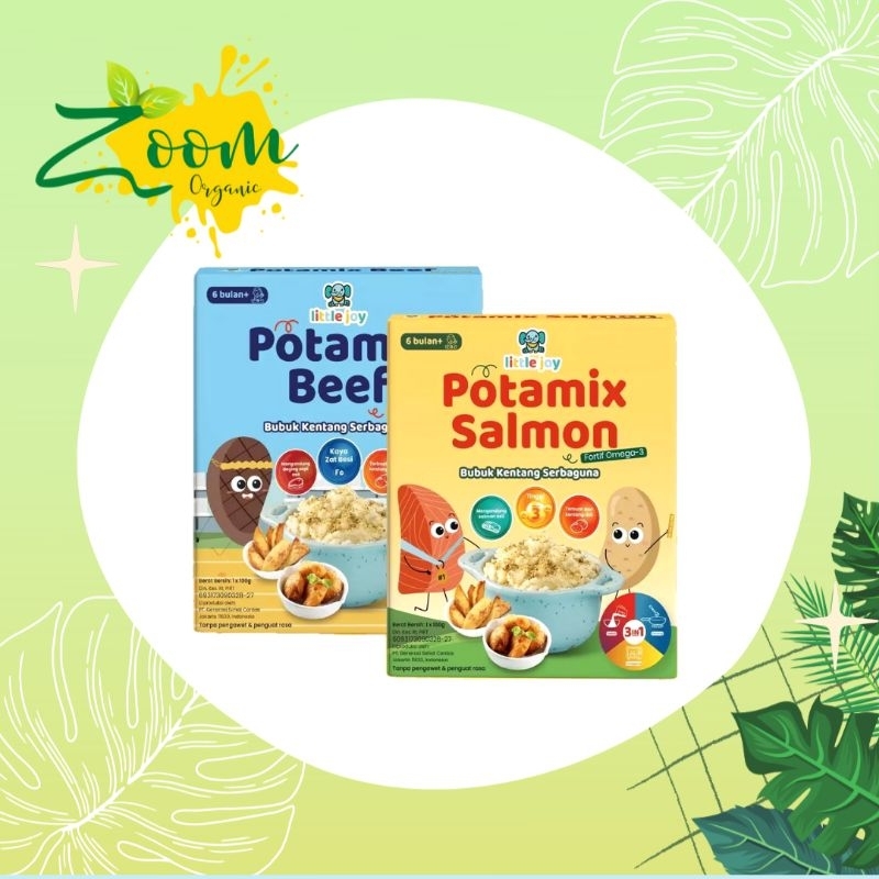 POTAMIX LITTLE JOY 100GR POTAMIX SALMON POTAMIX BEEF POTAMIX KENTANG BUBUK MPASI SNACK MPASI CEMILAN