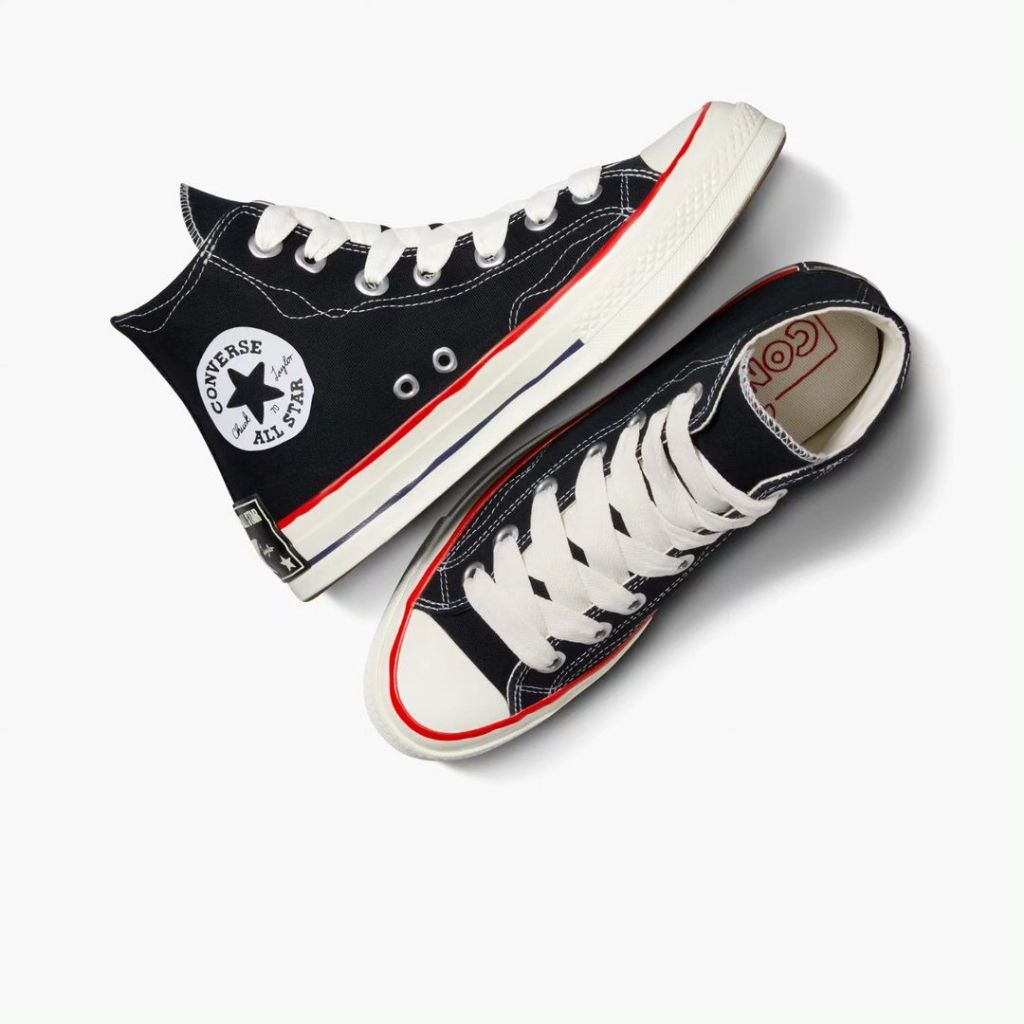 Sepatu Converse Original 100% - Sepatu Murah - Converse Chuck 70 High Sketch Black White Red Black W