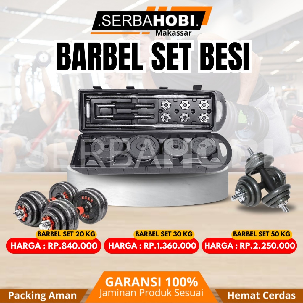Dumble Barbel Set box Besi / Barbel Box Besi / 20kg / 30kg / 40kg / 50kg Termurah
