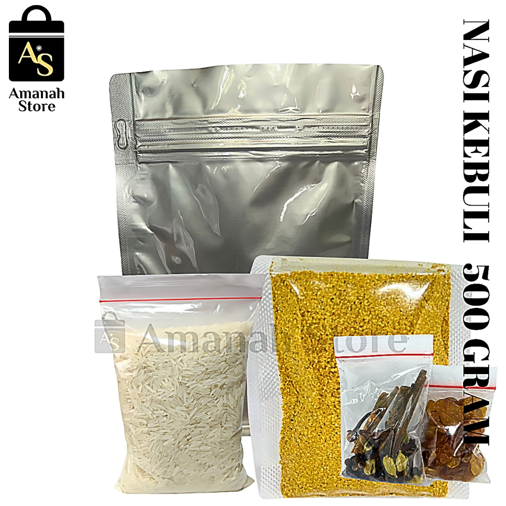 

Nasi Kebuli 500 gram Bumbu Instan Masakan Arab ( 5-6 porsi ) Paket Bumbu Dan Beras Nasi Kabuli