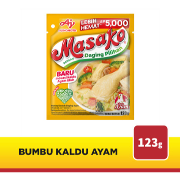 

Masako Bumbu Kaldu Ayam Penyedap Rasa 123g