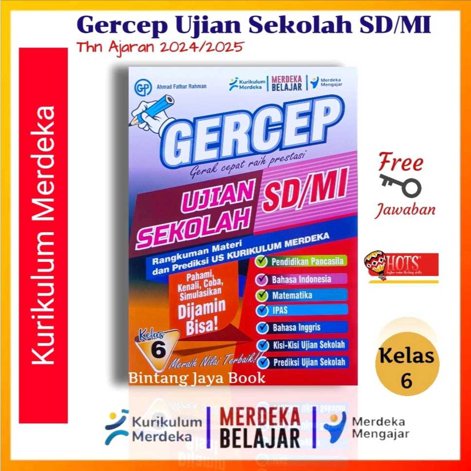 Buku Siap Menghadapi Ujian Sekolah SD/MI Kelas 6 Tahun 2024/2025 - Gercep Buku Ujian Sekolah/US Untu