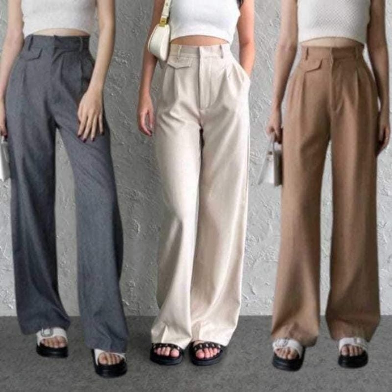 Oro pants celana panjang wanita korean style anti kusut