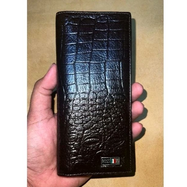 dompet kulit pria wanita kulit asli motif buaya