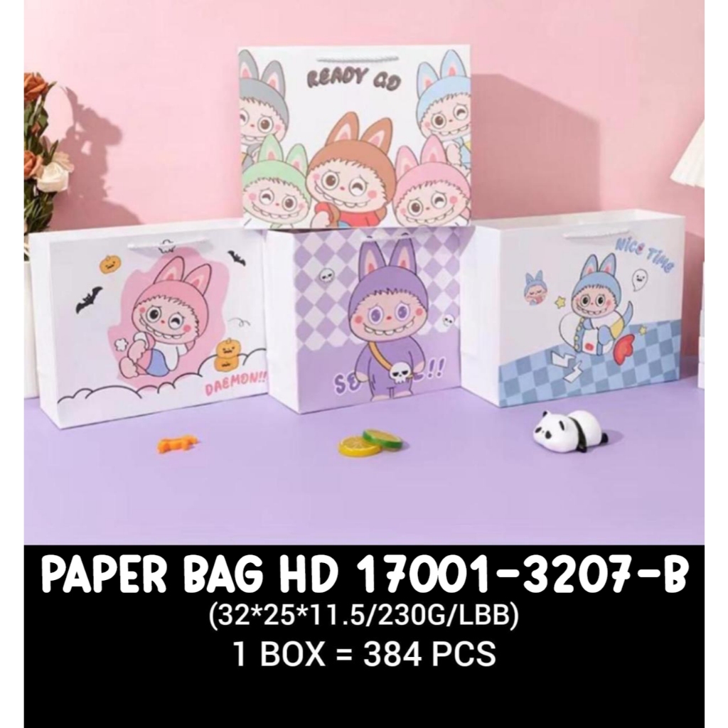 

PAPER BAG FANCY / LABUBU SANRIO CAPYBARA KANTONG PAPERBAG TAS GOODIE BAG BINGKISAN HADIAH KADO TAS JINJING SERBAGUNA HAMPERS SOUVENIR TEBAL GAMBAR KARTUN MOTIF KARAKTER LUCU ALAT TULIS MURAH / M21 STATIONERY JOGJA