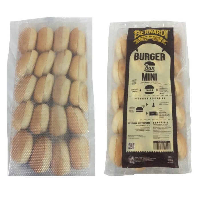 

Bernardi Buns Roti Burger Mini isi 20bj (pakai Taburan Wijen), berat 620 gram, Expired 23 juni 2025