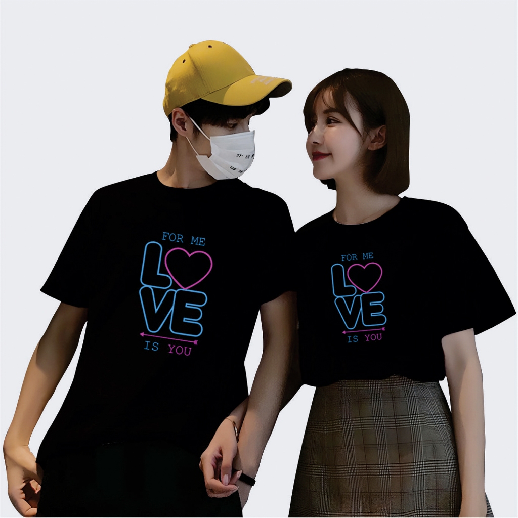 Baju Kaos Pasangan Pacar Love Tshirt Couple Dewasa