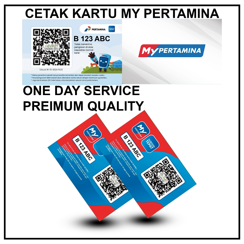 

Cetak My Pertamina + Holder + Stiker Tangki