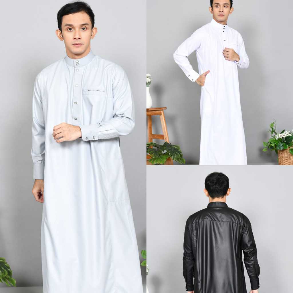 Jubah Premium SLIMFIT Pria Dewasa Gamis Laki Laki Sultan Bonus Parfum