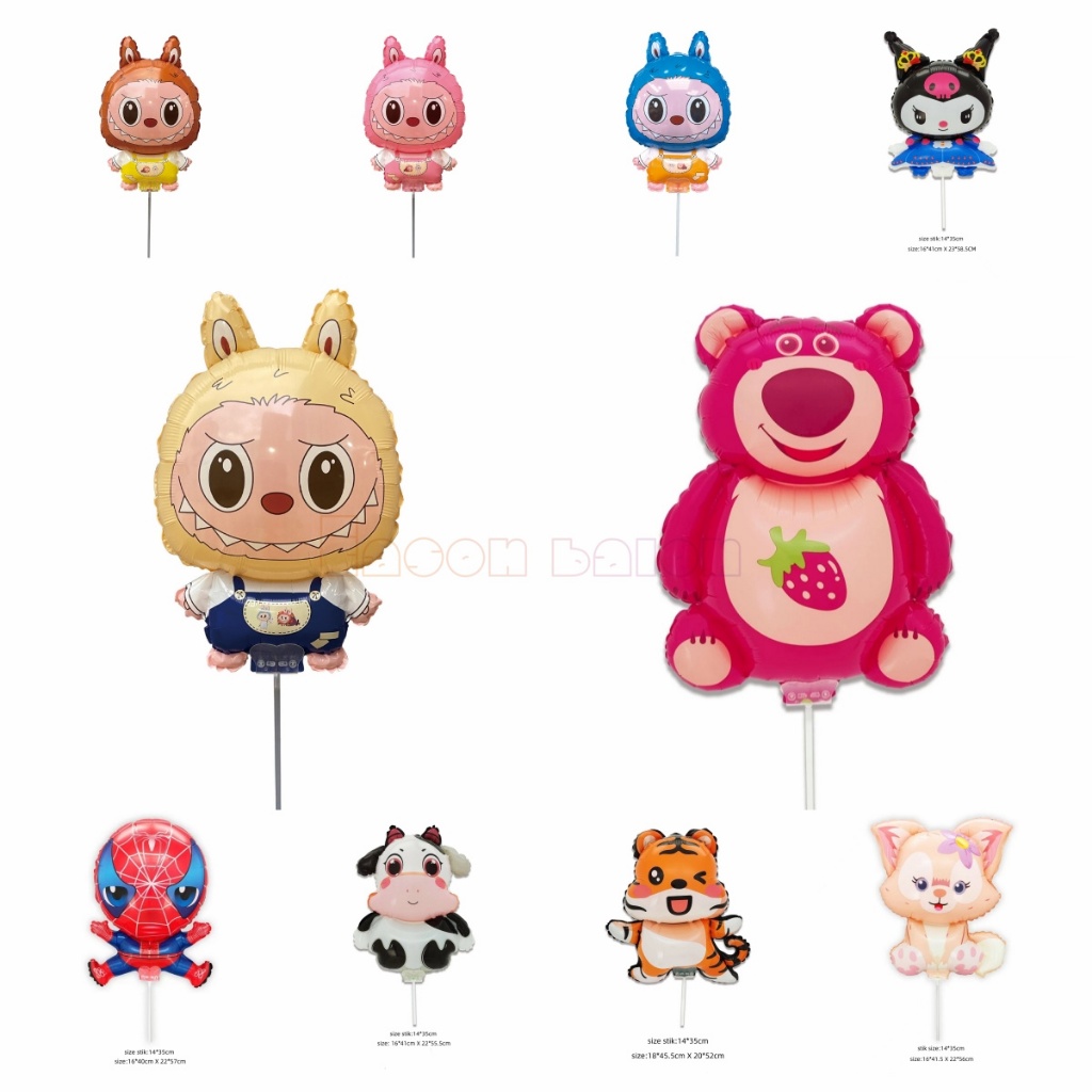 BALON FOIL KARAKTER + 1 SET STIK