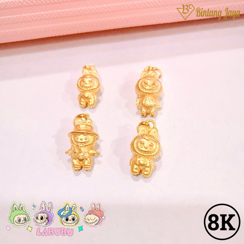 12.12 Liontin / Gelang Emas Charm Fashion Aneka Model Labubu / Disney Tsum-Tsum / Kupu-Kupu / Mickey