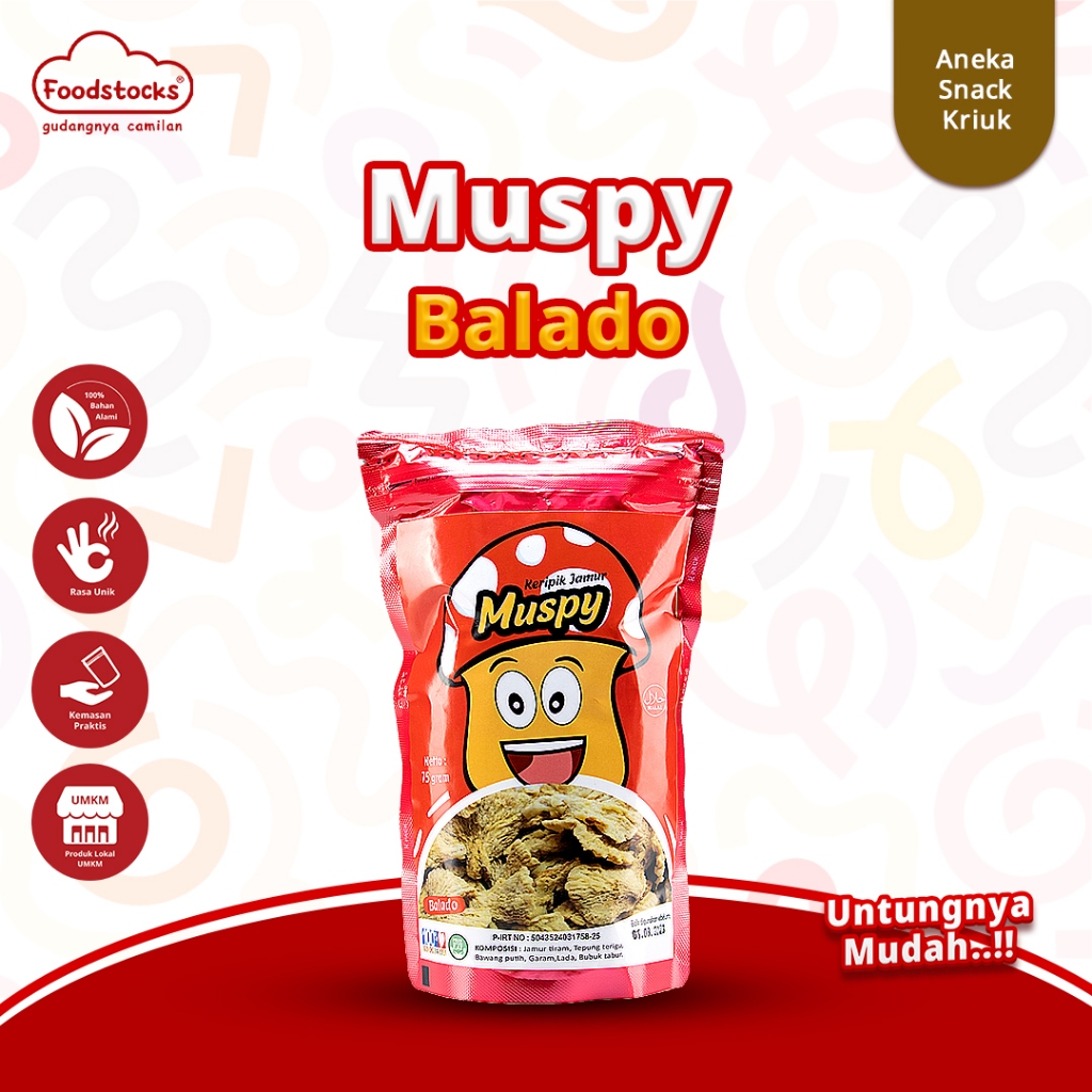 

Keripik Jamur Tiram Crispy Rasa Balado Muspy