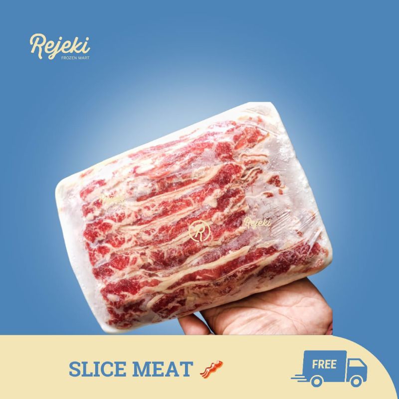 

Premium US Beef Shortplate Slice Sapi Import 500gr - Rejeki Frozen Mart