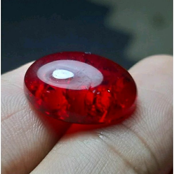 Batu akik merah siam pecah seribu HQ