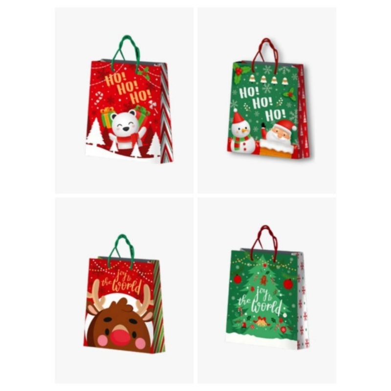 

Paper Bag Natal FOIL size besar Hampers Hadiah Kantong Hadiah