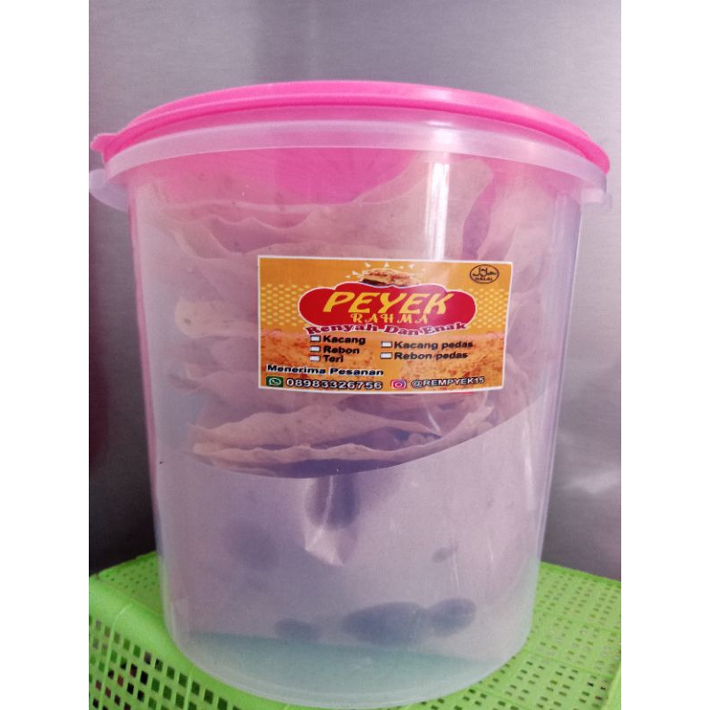 

rempeyek rahma kacang tanah ukuran toples 10L + toples
