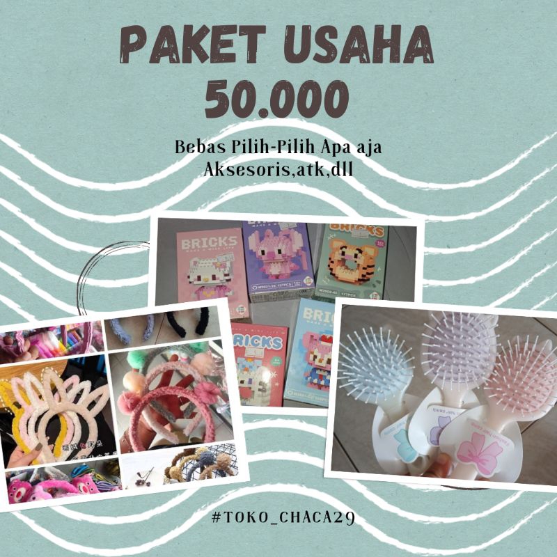 

Paket Usaha Bebas Pilih Aksesoris,atk dan lainnya