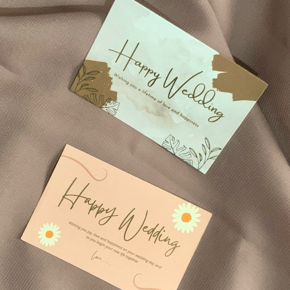 KARTU UCAPAN ‘HAPPY WEDDING’