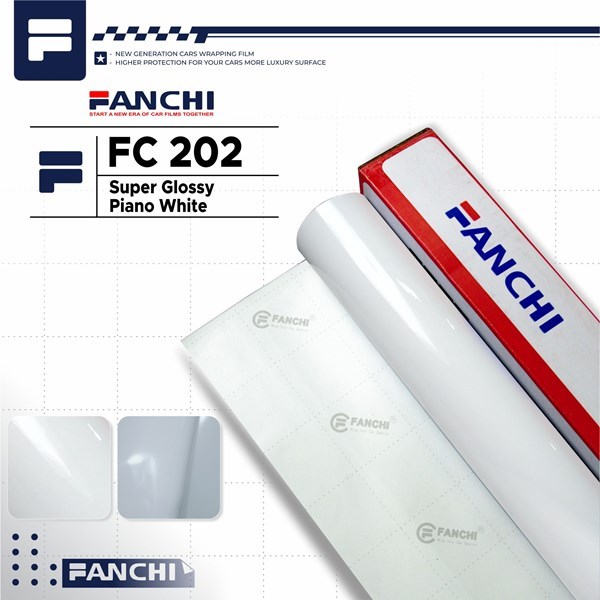 Stiker Mobil Motor / Sticker Vinyl / Sticker Wrapping / Skotlet FANCHI FC-202 Super Glossy Piano Whi
