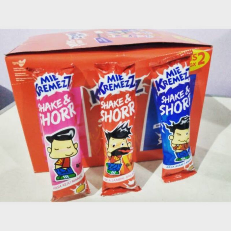 

MIE KREMEZZ SHAKE & SHORR 1 BOX ( Isi 20Pcs + 1 Pcs)