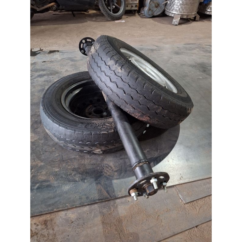 roda gerobak velk ban mobil komplit as ban R13 pcd 4x100 ban 175/65